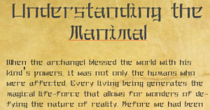 The font for the section on Manimals.